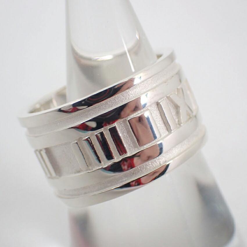 [Pre-owned] TIFFANY 925 Atlas Wide Ring / Size 12 / J76-68