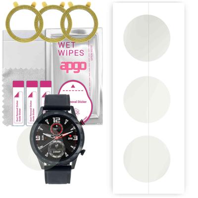 3x Apgo Hydrogel Matte Screen Protector for Watchmark Fashionwatch WDT95, Hydrogel Film, Flexible, Soft TPU with Positioning Layer Easy Installation