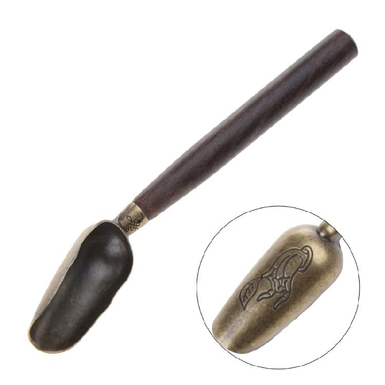 Retro Style Natural Teascoop Delicate Spoon Portable Wood Material Teaspoon