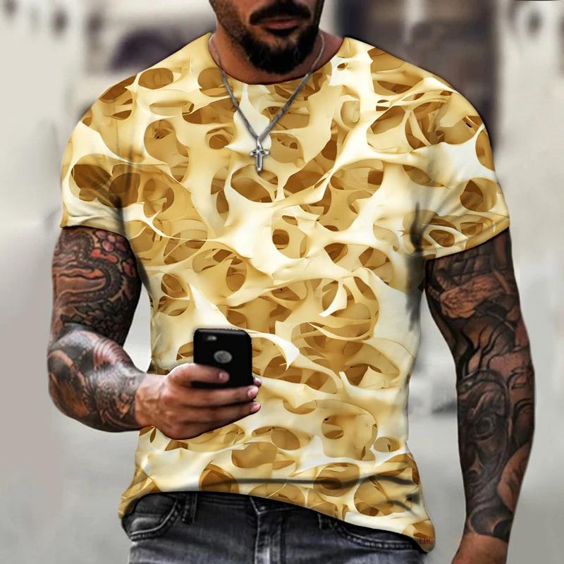 Brand Men's Summer Short Sleeve Three-dimensional Pattern 3d Printing Men's T-shirt Trendy Streetwear HD