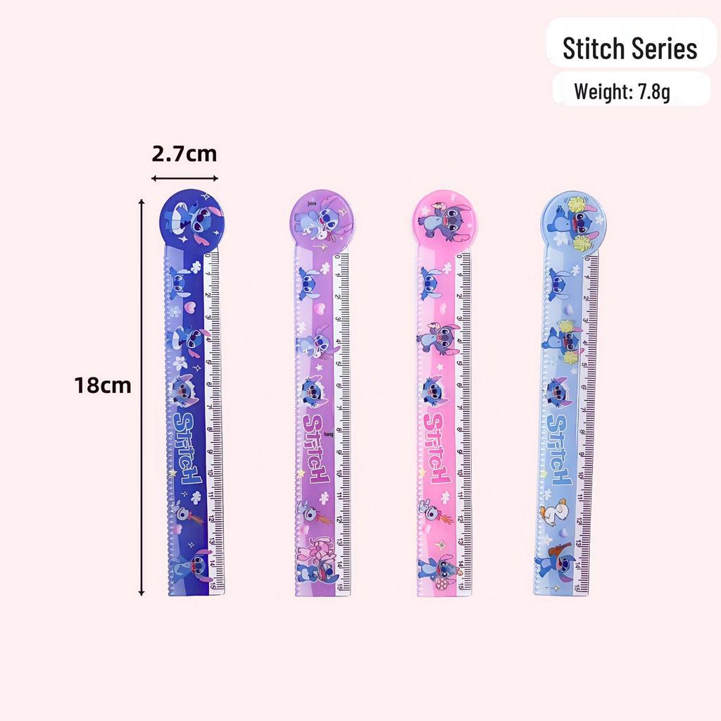 15cm Transparent Cartoon Ruler with Wavy Edge - Cute Plastic Drawing Scale for Students