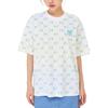 MLB New York Yankees All Over Print Gradient Floral Crew Neck Short Sleeve T-Shirt Unisex Tops Light-Blue 3ATSM1043-50ABS
