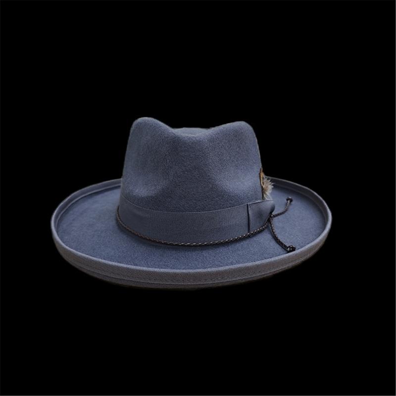 Vuxen Trilbyhatt Bekväm Fransk Stil Bandhatt Rephatt Vuxen Festival Party Festival Formell Samling Fedorahatt