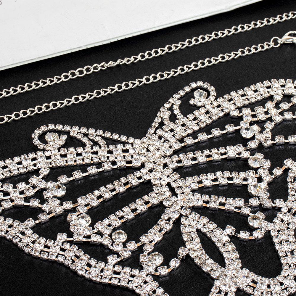 Bling Slips Kristall-Tanga Körperkette Unterwäsche Schmuck für Frauen Strass Rund Taille Höschen Rave Bikini Kette Nachtclub