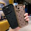 Love Heart Phone Case For iPhone 16 Pro Case iPhone 17 Air 13 12 11 15 14 Pro Max XR X XS 7 8 Plus SE Shockproof Soft Silicone Cover
