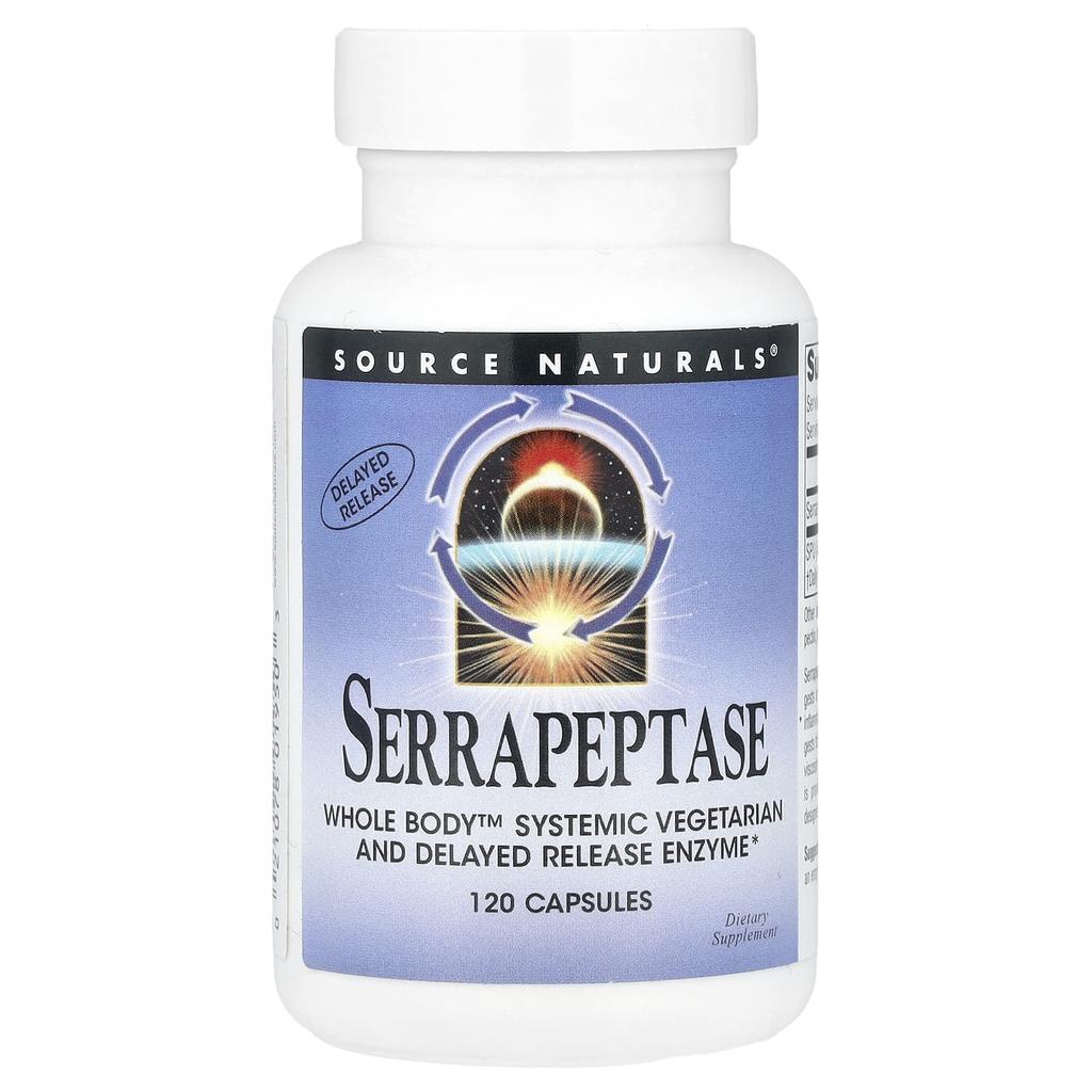 Serrapeptaza, 120 kapsułek (60 000 jednostek SpU na kapsułkę)
