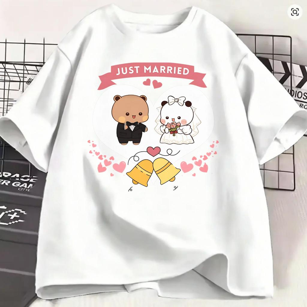 Dudu Bubu T Shirt For Unisex Cotton Vintage Tshirts Crew Neck Love Tee Shirt Short Sleeve Clothing Classic