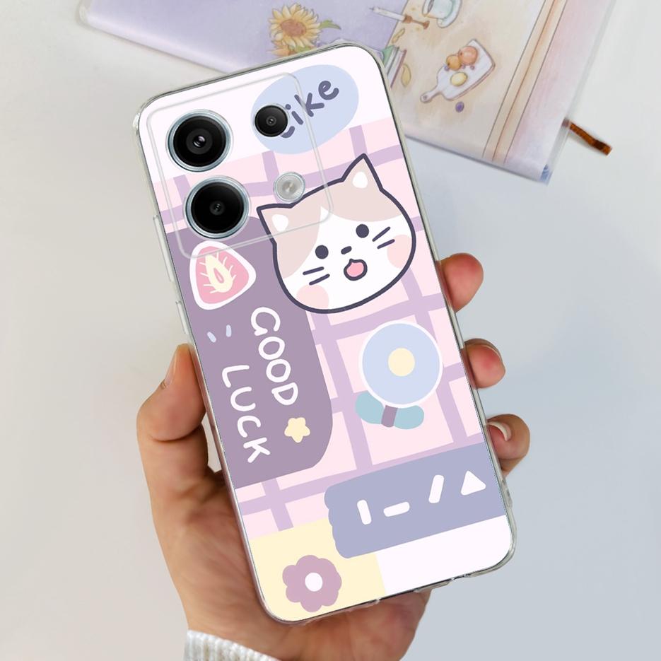 For Xiaomi Poco X6 5G Case PocoX6 Pro New Fashion Painted Cover Clear Silicone Phone Case For Xiaomi Poco X6 Pro X6Pro 5G Bumper