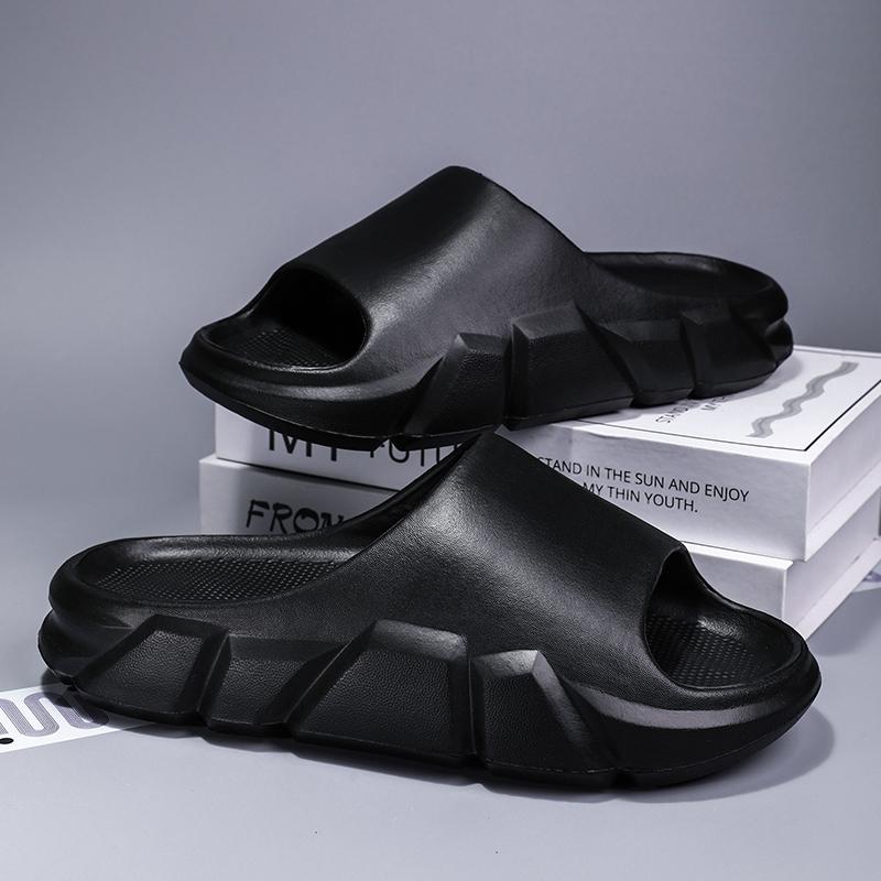 

Мужские тапочки, удобные мягкие шлепанцы, домашние и уличные сандалии, пляжная обувь, шлепанцы, мужские нескользящие тапочки для дома и ванной комнаты 36 чёрный
