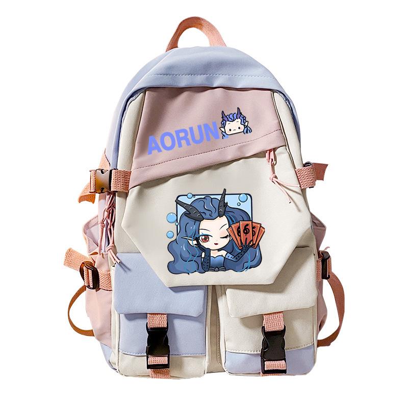New Ao Run cute popular peripheral backpack movie Nezha 2 new student large-capacity schoolbag