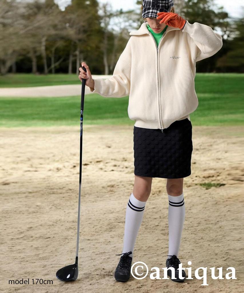 Antiqua GOLF X STCH One Size Black Skirt, Women's, AST-00025, 05,