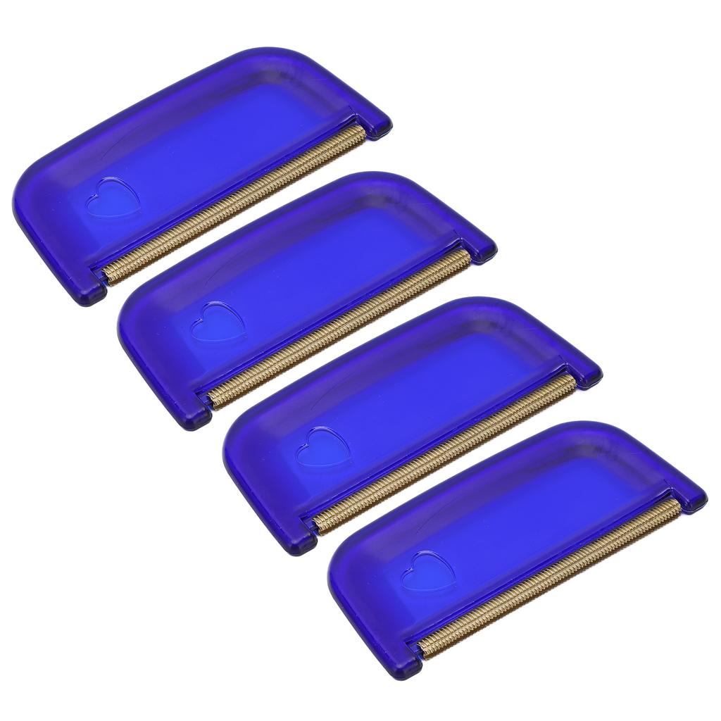 4 Pcs Fabric Sweater Comb Blue Light Weight Portable Small Clothes Ball Remover Sweater Fabric Shaver