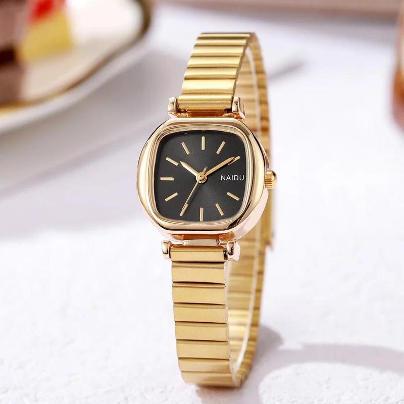 2025 New Luxury Ladies Quartz Watch Fashion Simple Gold Women Stainless Steel Clock Wristwatches Gifts Dropshipping Montre Femme