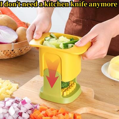 Multifunctional Vegetable Chopper Onion Dicing Artifact French Fries Gadget Cucumber Potato Slicer Kitchen Tools