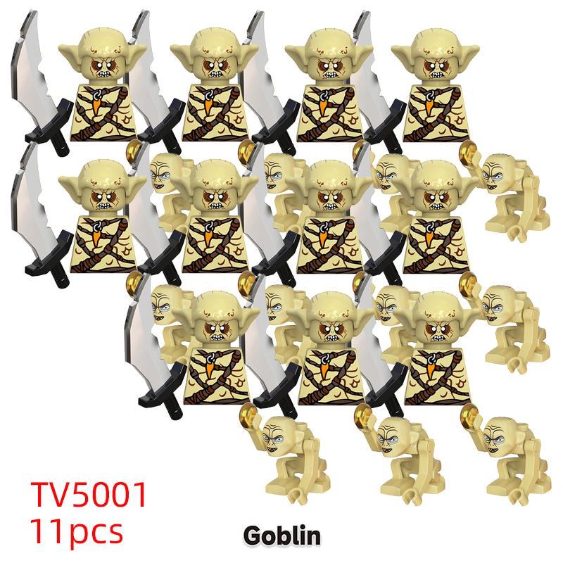 

11pcs Medieval Elf Rohan Soldiers Guard Army Lotr Action Dolls Mini Building Blocks Assembly Building Blocks