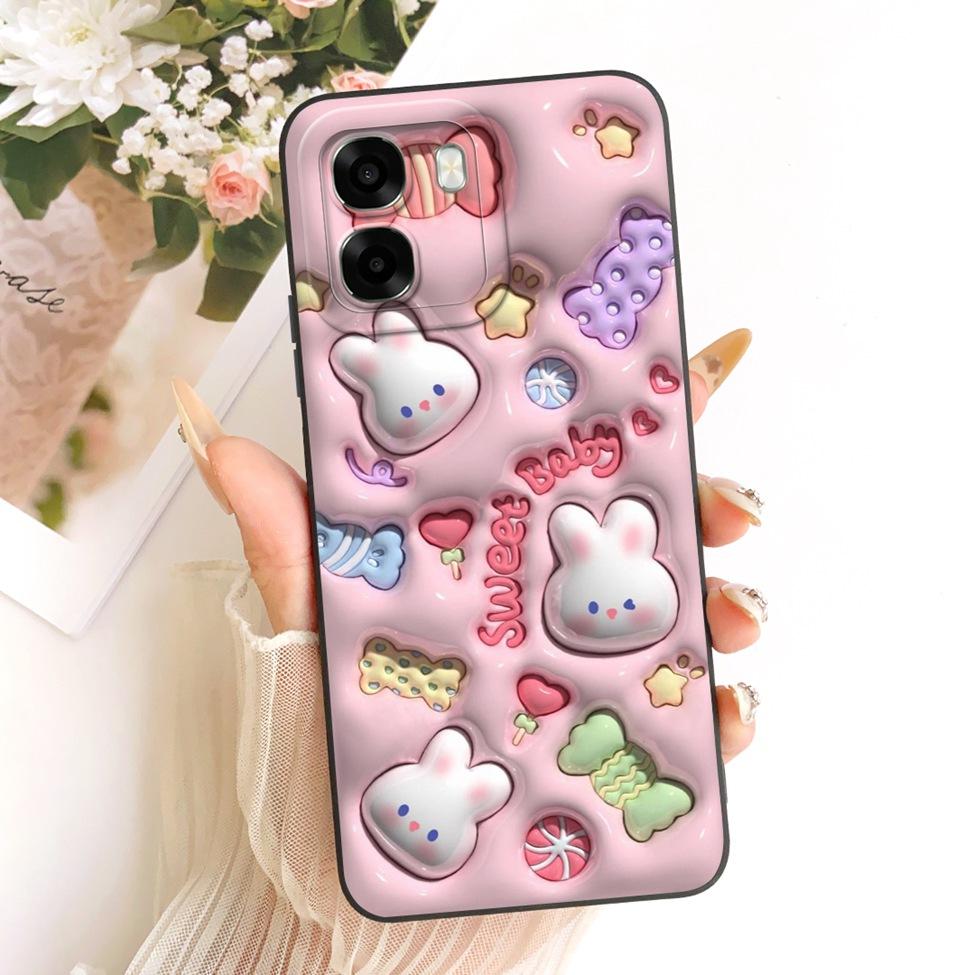 For Oppo A6x 4G CPH2819 5G CPH2783 Phone Case For Oppo A6x Cover Cute Kawaii Luxury Fashion Flowers Cool Painted Silicone Casing