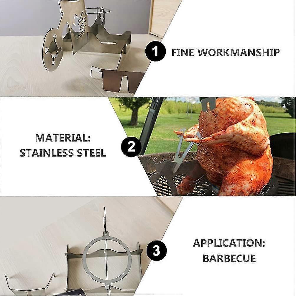 Beer Can Chicken Holder Motorbike Shaped Beer with Glasses Indoor Outdoor Grill Racks Silver