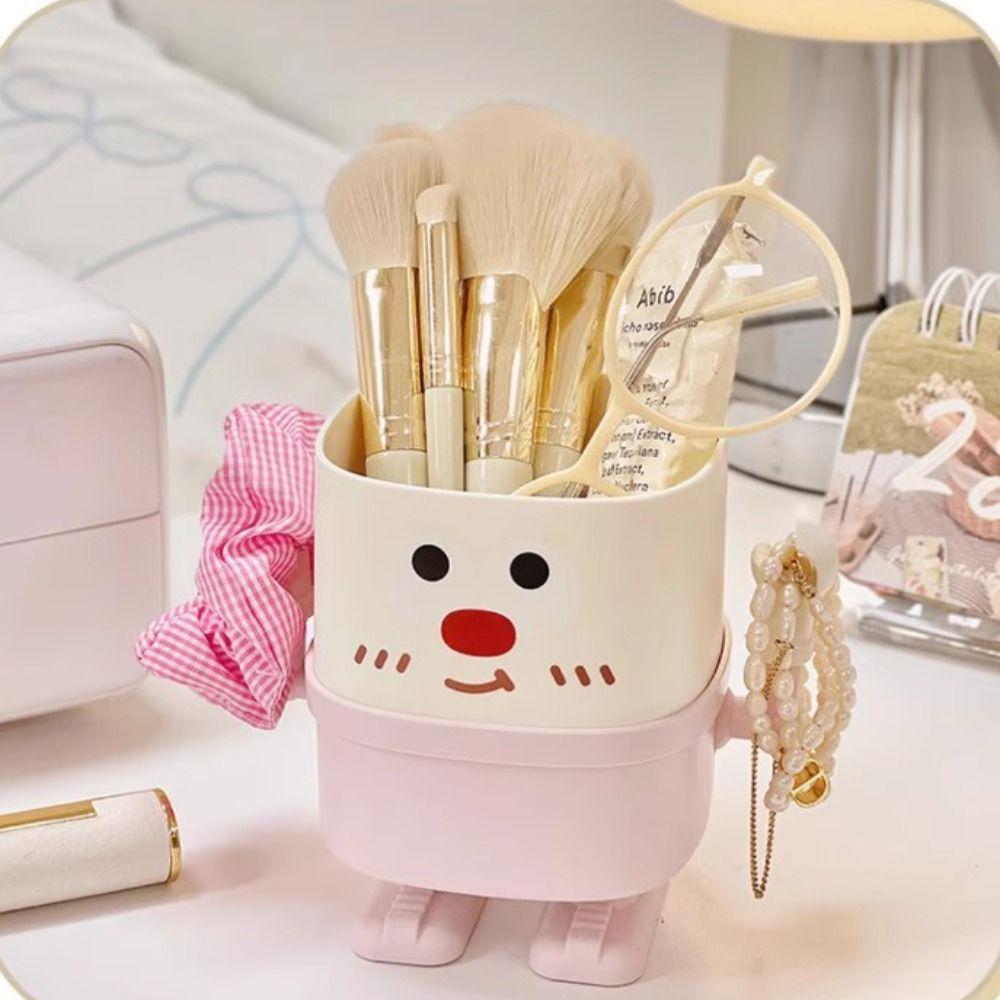 Plastic Pen Holder Cute Storage Bin Storage Container Trash Can Car