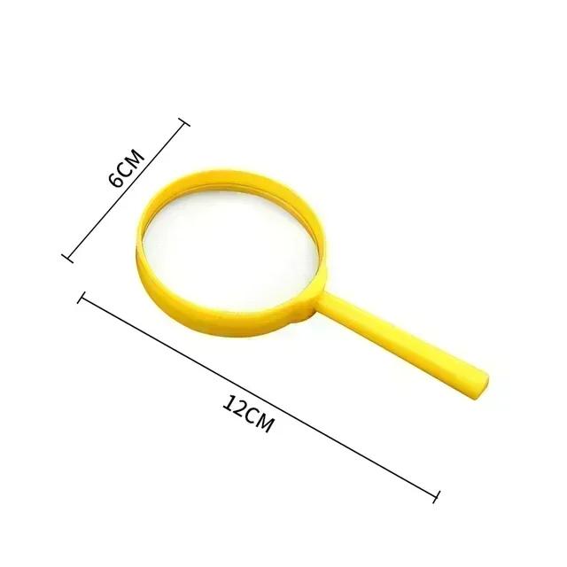 3x Hand-Held Reading Magnifiers Portable Toy Magnifier Children Magnifying Glass for Experiment Stationery Tools
