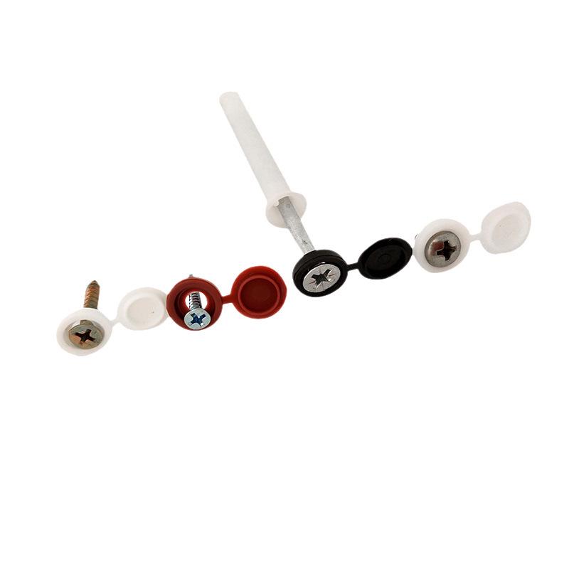 Decorative Plastic Screw Caps for Furniture and Wardrobes - Three-in-One Design