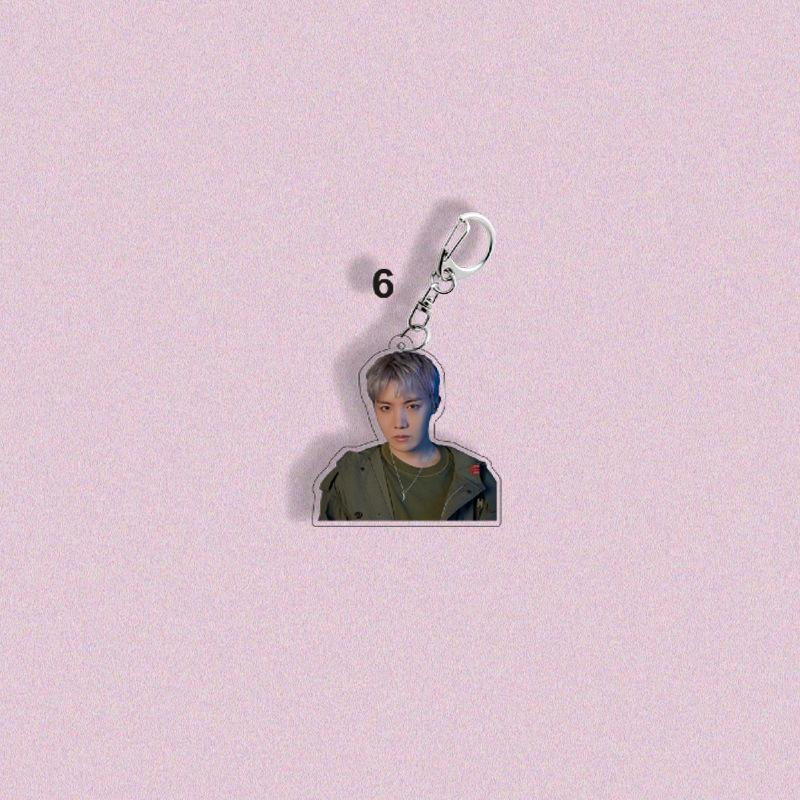 7pcs BTS Member Portrait Keychains, Fan Support Pendants
