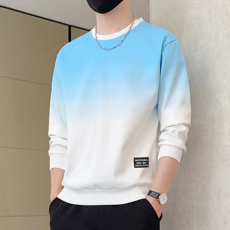 New Round Neck Long-sleeved Sweater Men's Spring and Autumn Trendy Brand Loose Bottoming Shirt On Clothes