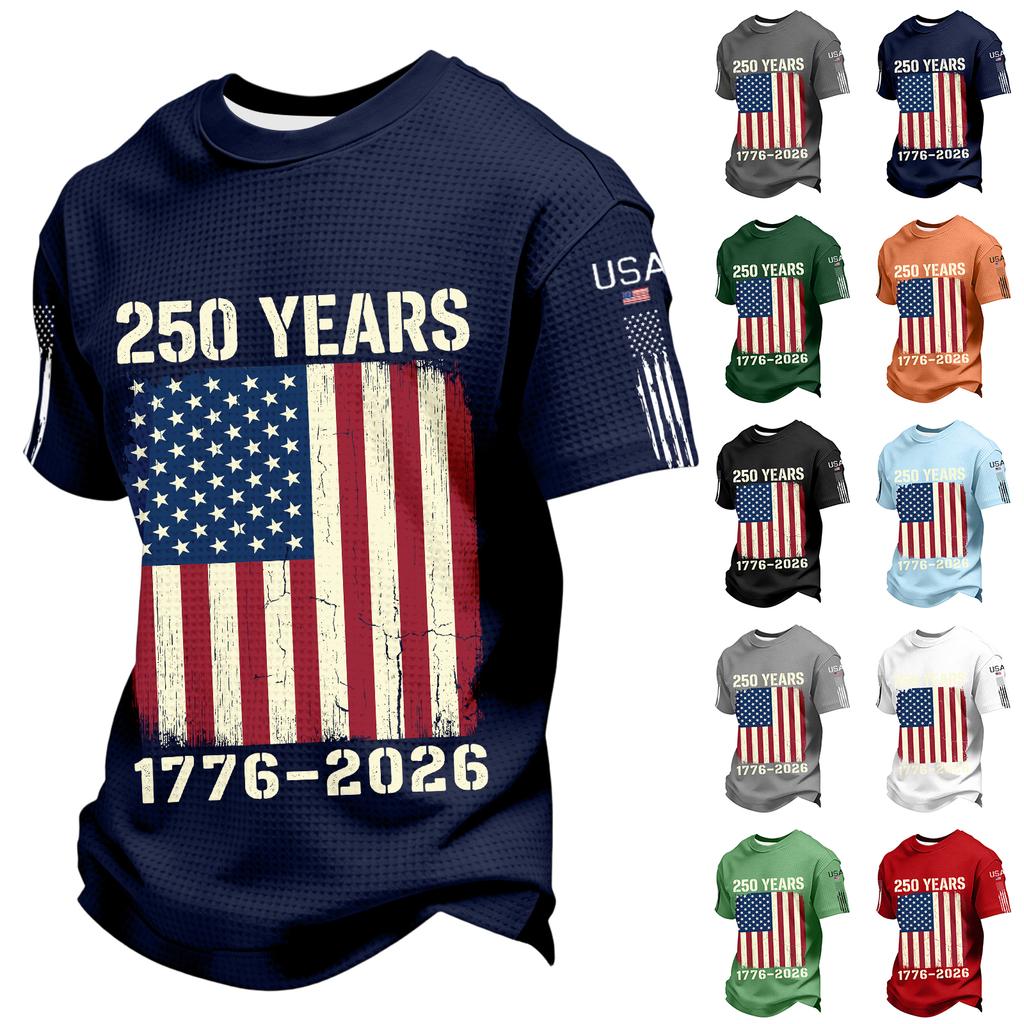 Men's Casual Round Neck Short Sleeve T-Shirt