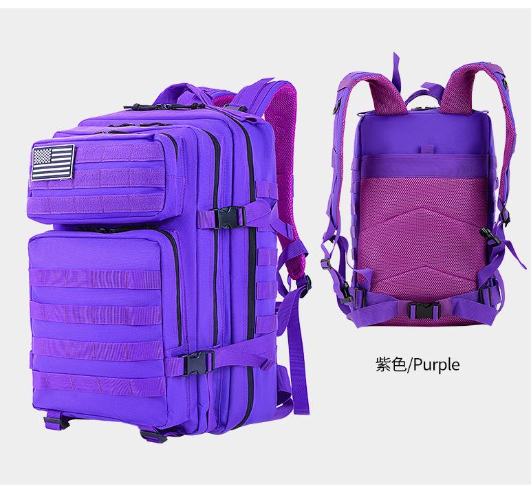 

Men s Outdoor Ultra Light Sports 3D Bag Travel Wild Camping Mountaineering Backpack Camouflage Backpack 45L фіолетовий