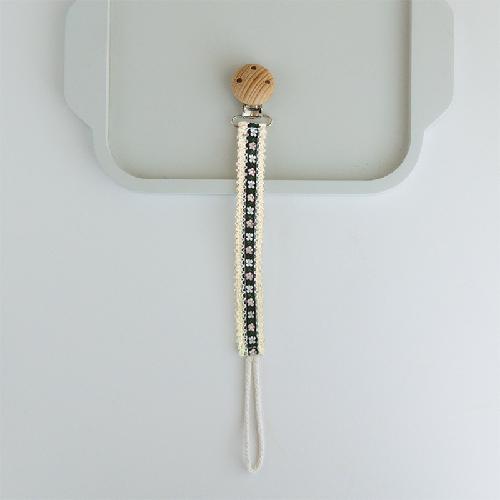 Baby Toothpaste Pacifier Anti-drop Chain  Baby Cloth Embroidered Pacifier Chain  High-grade Lace Lightweight Anti-lost Rope