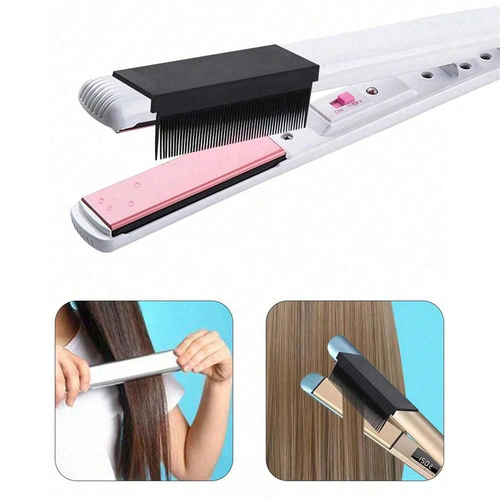1pc Hair Straightener Comb V Type Attachment for Hair Flat Iron Durable Barber Hair Styling Tool Compact Straightening Comb