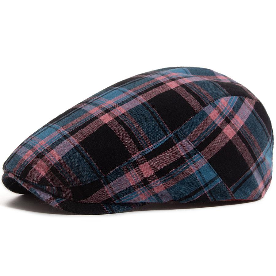 

Thin Plaid Beret Women Men Fashion Vintage Visor Hat Casual Female Newsboy Caps Retro Flat Cap For Summer Spring Autumn New