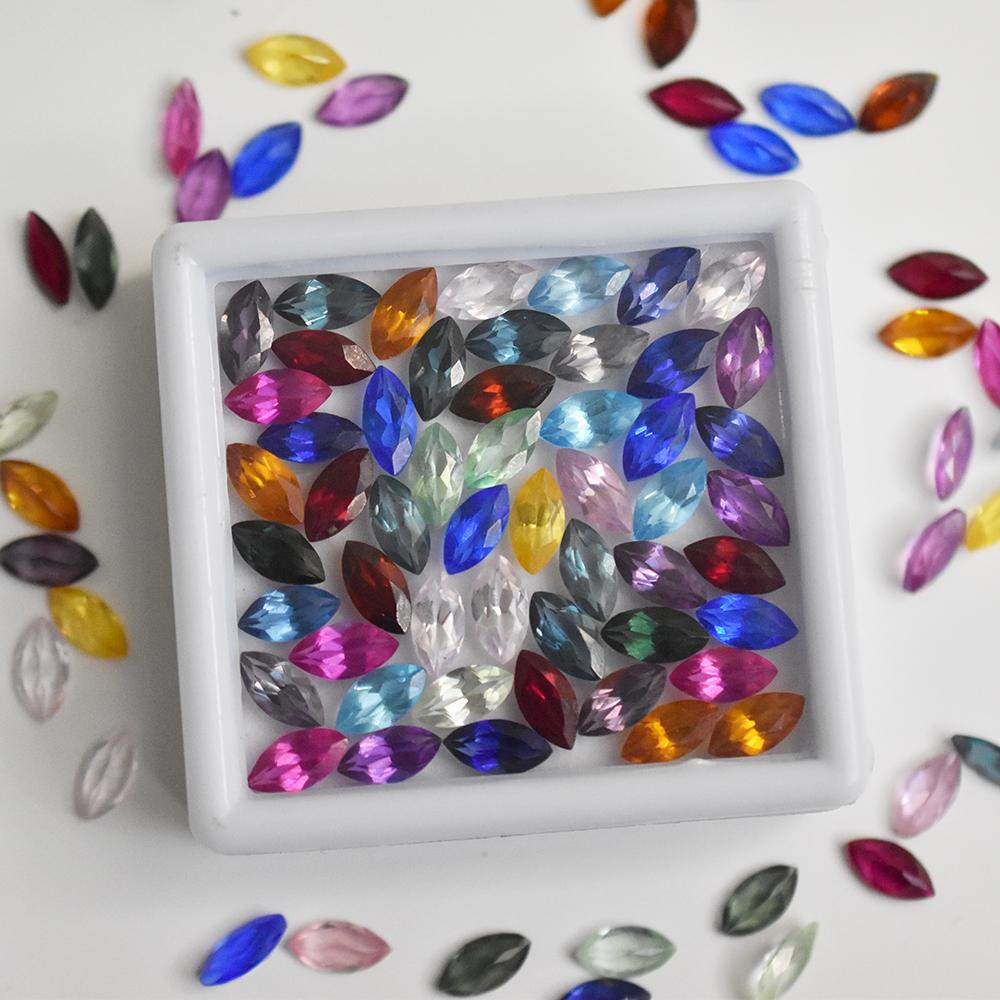 Natural Mixed Color Sapphire Loose Gemstone Marquise Cut Lot 4 Pcs 10x5 Mm September Birthstone Gift