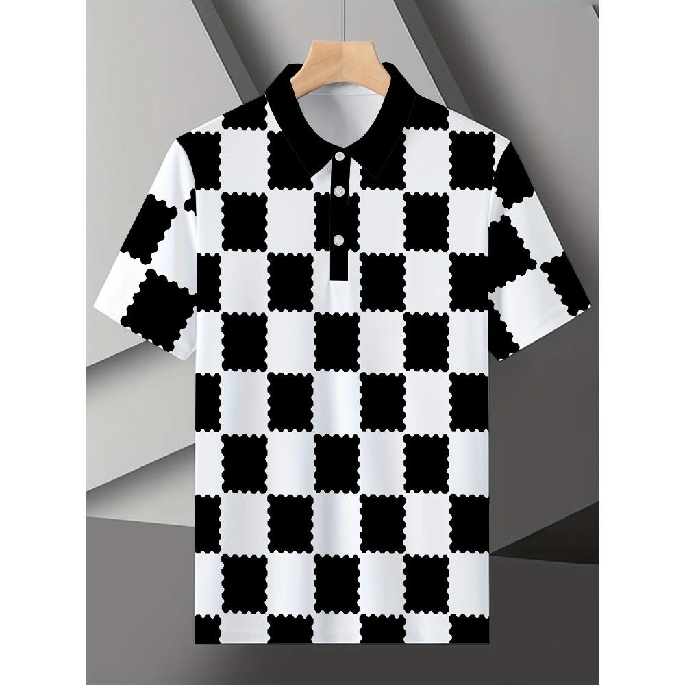 Das neue Sommer-POLO-Shirt für Herren 2026 zeichnet sich durch einen lässigen, modischen und bequemen 3D-Karomusterdruck aus