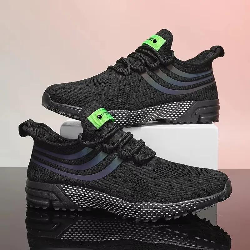 

Новые мужские кроссовки для бега Прочная сетчатая поверхность Дышащие, устойчивые к запаху, нескользящая подошва, для тренировок в зале, тенниса, на ремешках, повседневная обувь 41