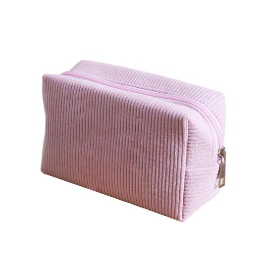 Cord Makeup Tasche Reise Toilettenartikel Organizer Clutch Tragbare Einfarbige Kosmetiktasche für Zuhause Täglichen Gebrauch Reise Urlaub