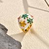 Elegant Flower Rings Unique Rings Hand Accessory Stainless Steel Texture Suitable for Parties and Daily Outfits Wear