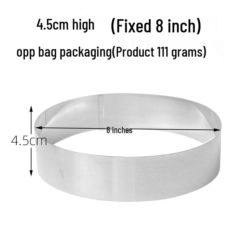 Set mit 9 Mousse-Ringen aus Edelstahl, 15,24-30,48 cm Kuchenback- und Käsekuchen-Schichtformen