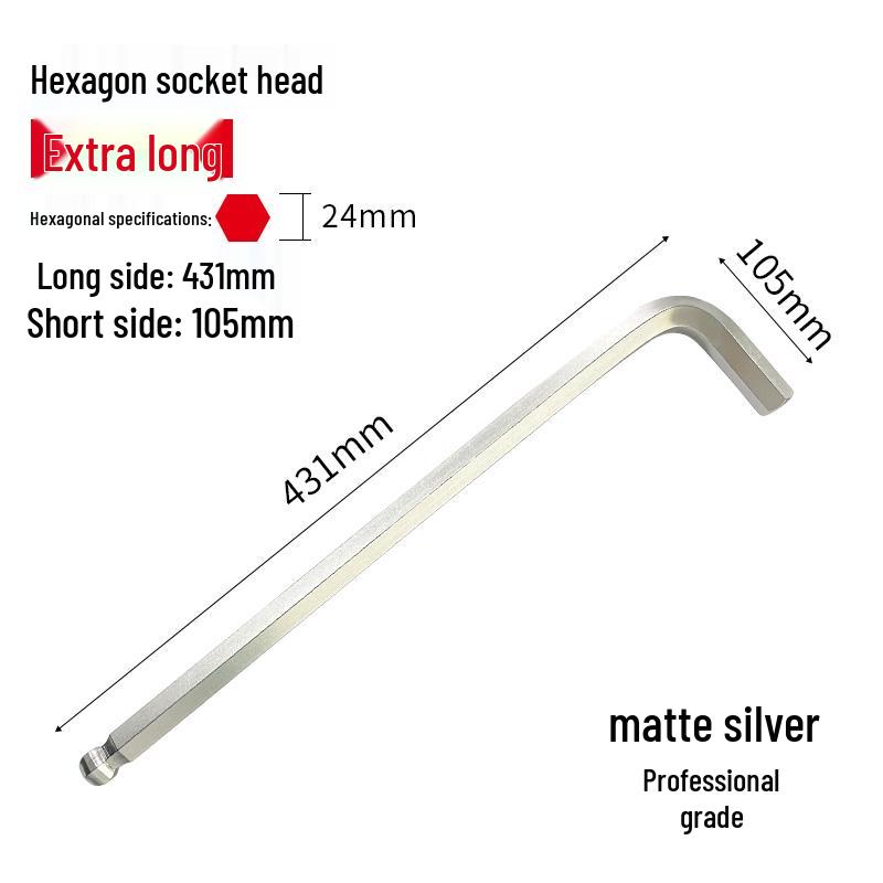 S2 Extended Ball Head Hex Key Wrench, High Strength Hardened 5mm/4mm Hexagonal Tool