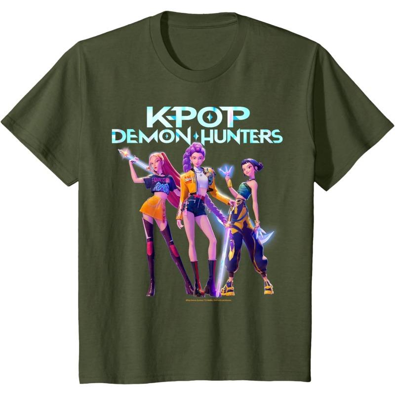 Kpop Demon Hunters Soul Hunter Heroes' Pose Group Photo Men's T-shirt