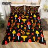Cartoon Mushrooms Duvet Cover Kawaii Fungus Bedding Set Wild Mushroom Stuff Comforter Cover Twin King for Boys Girls Room Decor