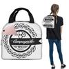 Campagnolo Vintage Italienische Radtour Isolierte Lunchtasche für Damen Kinder Tragbar Lebensmittelbehälter Thermische Lunchbox Tragetasche
