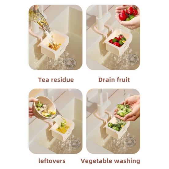 Yousheng 1/2Pcs Drain Basket Sink Food Catcher Detachable Easy to Clean Simple Installation Compact Kitchen Sink Strainer Basket
