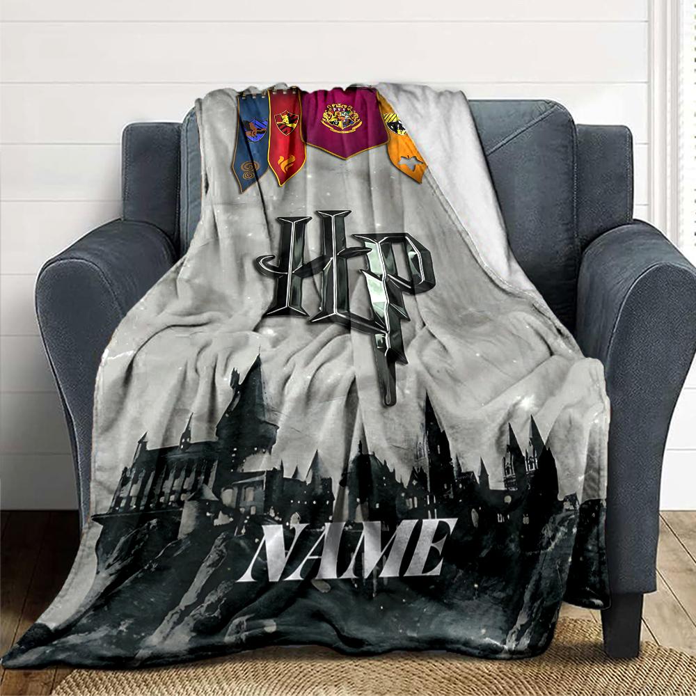 Custom Name "Harry Potter Sorcerer's Stone" blanket for Couch & Bed, Plush Cozy Fuzzy Blanket Super Soft & Warm Blankets for Fall and Winter. 090895