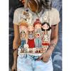 Women's Van Gogh Starry Night Landscape Printed Short sleeved T-shirt