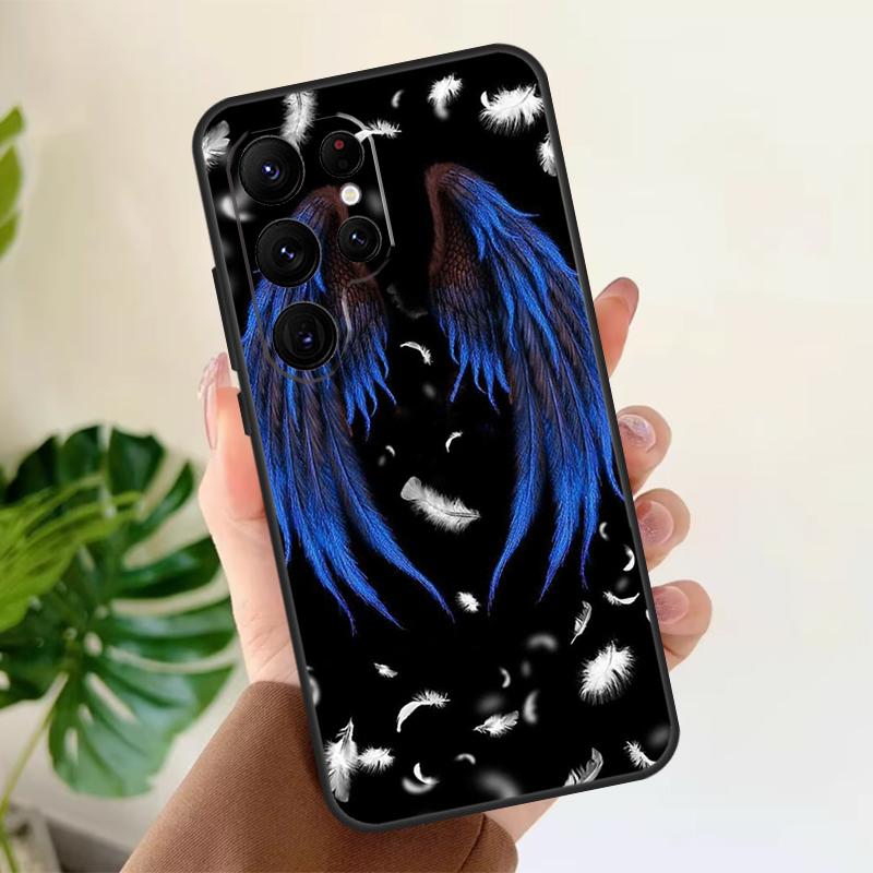 Wings Angel Devil Soft Case For Samsung Galaxy S21 S22 S23 S24 S25 Ultra S9 S10 Plus S20 FE S24 FE Phone Cover