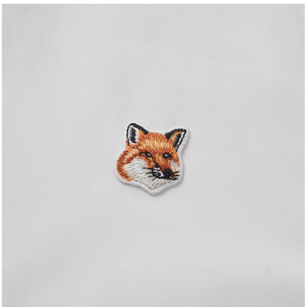 Maison Kitsune Mm00409wc5010 P100 Fox Head Patch Poplin Mens Shirt