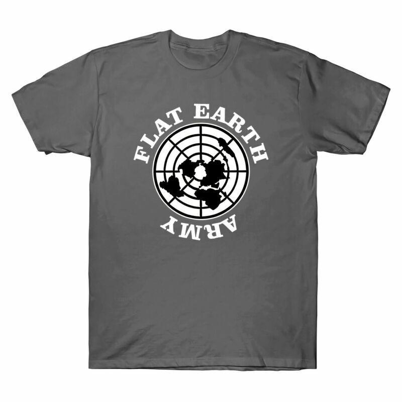 FLAT EARTH ARMY Men s T-SHIRT - Truth Movement, Flatearth Theory, Cult Funny Tee Unisex T-Shirt XXL