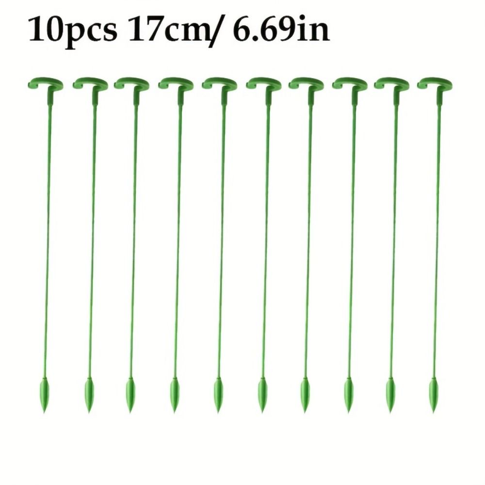10Pcs Fixed Plant Supports Stakes 17/27/37cm Leaf Guard Frame Vegetables Vine