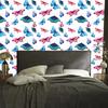 Wallpaper Wall and colorful butterflies for living room and bedroom 50x1000