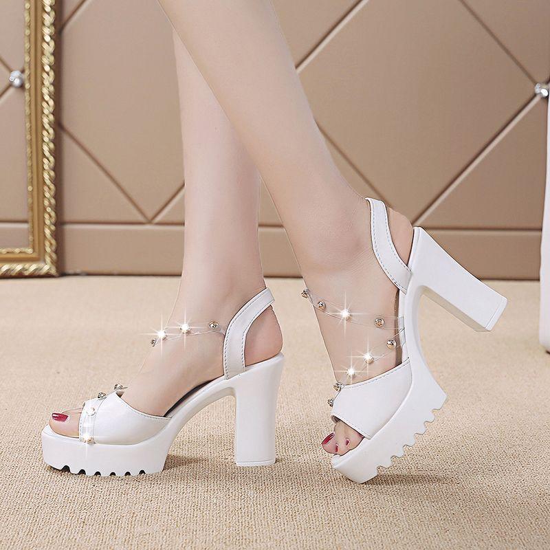 

Женские сандалии на танкетке с платформой, водонепроницаемые, на супервысоком каблуке, женская обувь, роскошные, 2025, из ПВХ, летние, дизайнерские, качественные, распродажа сандалий 40